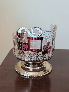 Bath And Body Works Holiday Train Glitter 3-wick Candle Holder